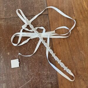 Lis Simon Bridal Belt Sash Style M5 Ivory Rhinestone Pearl Wedding‎ Accessory